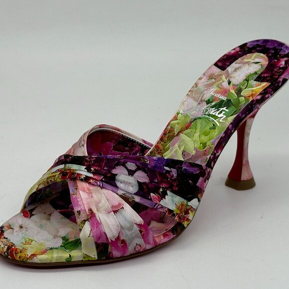 Christian Louboutin NICOLE IS BACK 85 Mules Sandals Heels Shoes Blooming - Picture 6 of 14